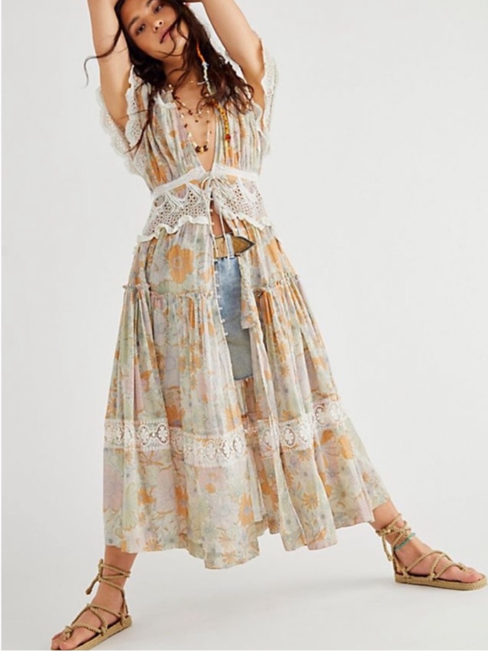 💫FREE PEOPLE💫Field of Dreams Convertible Maxi Top/ Dress ‼️RARE FP 🦄‼️ - Picture 2 of 8